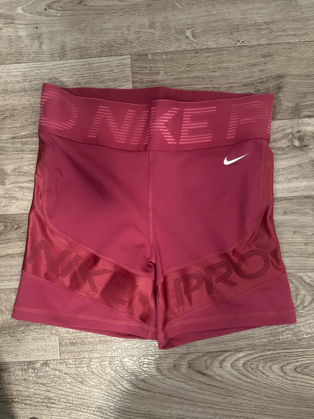 Nike Women's Magenta Athletic Training Shorts - Picture 3 of 4